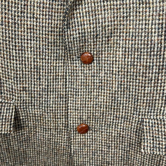 Calvin For Men Harris Tweed Brown Blazer 100% Pure Scottish Wool size 42L - Picture 4 of 12